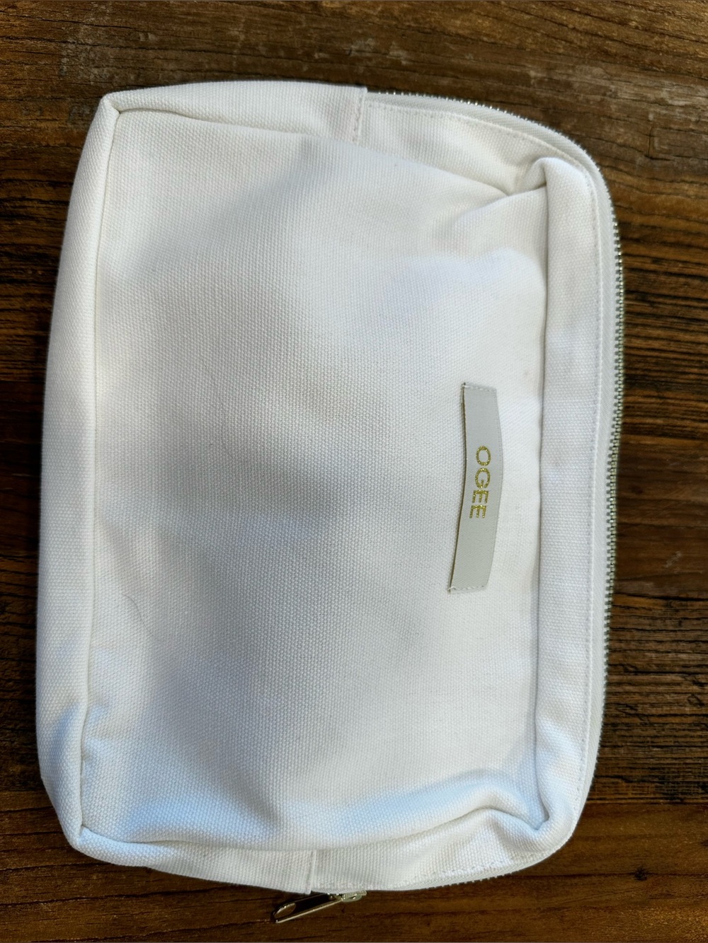 OGEE White Canvas Cosmetic Bag